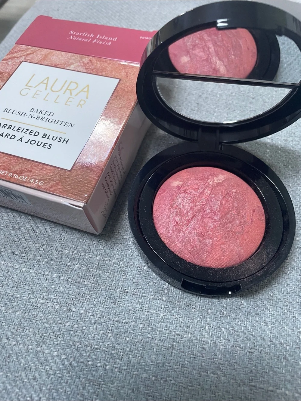 Laura Geller Marbleized Blush - Coral Pink Swirl